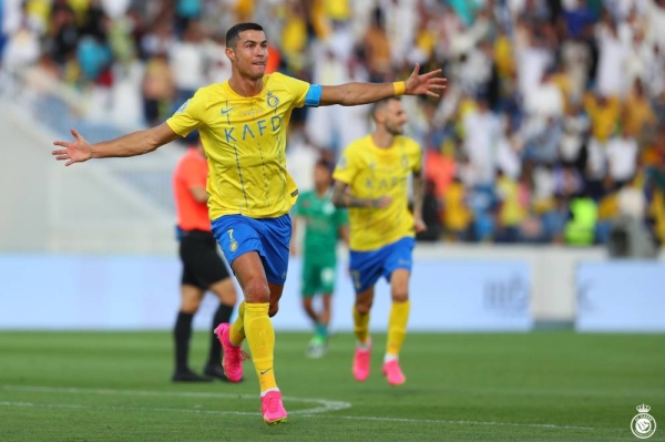Al-Nassr, led by Cristiano Ronaldo, advanced to semifinals of the Arab Club Champions Cup, defeating the defending Arab Cup Champions Moroccan Raja Casablanca 3-1. The quarter-finals were played at the Prince Sultan Stadium in southern Saudi city of Abha on Sunday. (Picture: @AlNassrFC)