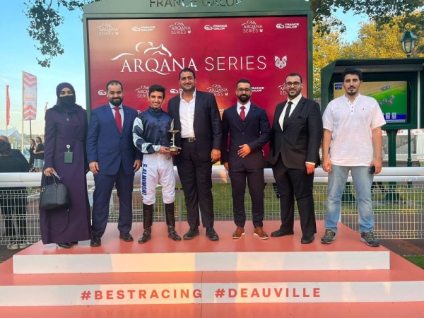 Saudi Arabian apprentice jockey Sultan Almaymuni celebrated a dream European riding debut yesterday, winning the Prix International Sister’s Cities – European Association of Racing Schools (EARS) international jockeys apprentice race in France at Deauville Racecourse.