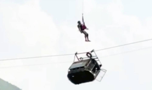 The cable car had made multiple trips on Tuesday before the cable snapped.— courtesy Office of Deputy Commissioner of Battagram