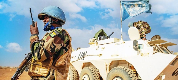 Peacekeepers from the Nigerien contingent of MINUSMA patrol the Ménaka region of Mali. — courtesy MINUSMA/Harandane Dicko