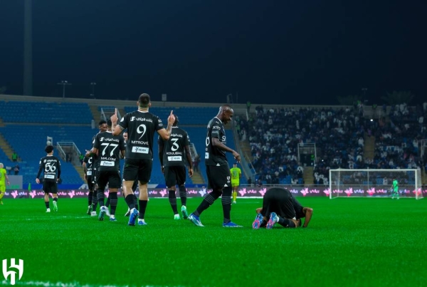 Al Hilal achieved a resounding victory over Al Hazem with a staggering scoreline of nine goals to nil on Saturday in the 14th round of the Saudi Professional Football League.