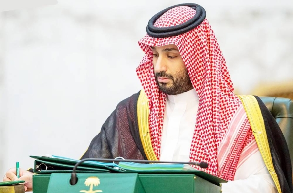 Crown Prince and Prime Minister Mohammed Bin Salman attends the Cabinet session in Riyadh on Tuesday.