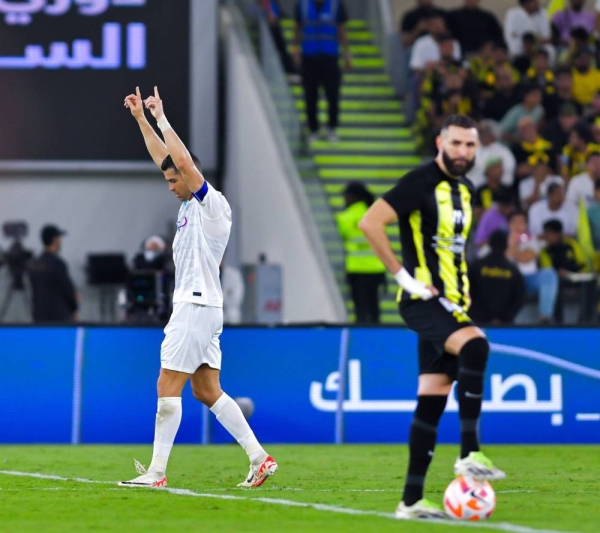 Cristiano Ronaldo scored a brace as Al Nassr towered in the peak of the fan-favorite Clasico and defeated hosts Al Ittihad with a historic 5-2 margin, narrowing the point gap with the league leader Al Hilal to seven points. 