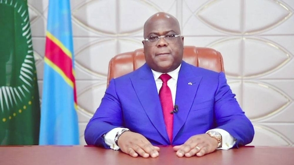 Democratic Republic of the Congo's President Félix Tshisekedi , seen in this file photo, will be sworn in for a second term on Jan. 20.