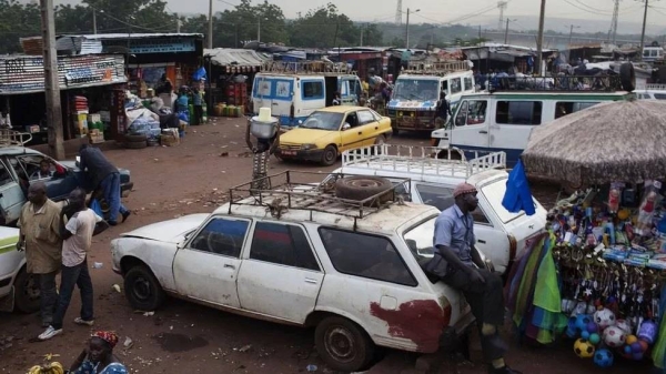 A public transport station in Mali