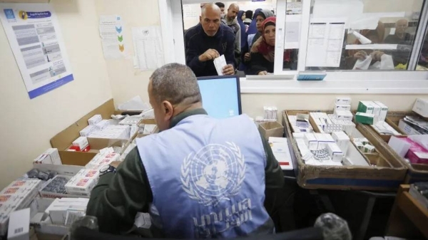 An UNWRA worker seen in this photo. — courtesy Getty Images