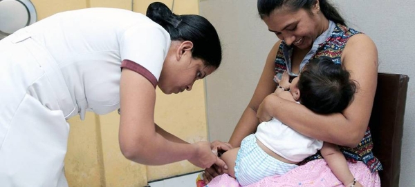 Preventing hepatitis B infection through immunization in infancy substantially reduces chronic infections and cases of liver cancer and cirrhosis in adulthood. — courtesy WHO/Sri Lanka