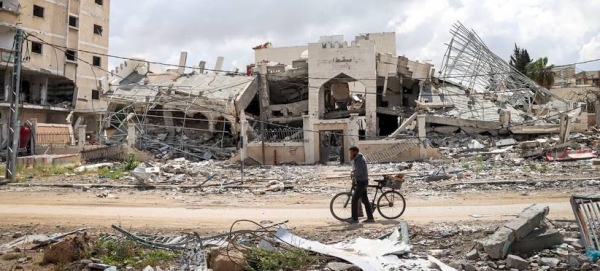 Khan Younis lies in ruins following the withdrawal of Israeli forces. — courtesy UNOCHA/Themba Linden