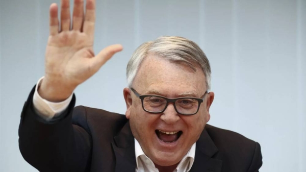 Party of European Socialists (PES) lead candidate for the upcoming European Union elections Nicolas Schmit attends a German Social Democratic Party (SPD) leadership meeting