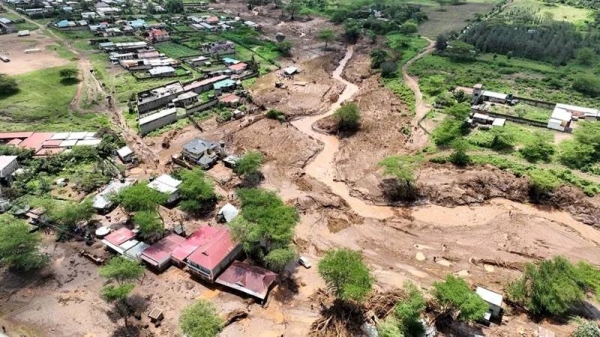 Aerial images show the extent of the damage in Kamuchiri on Monday. — courtesy Reuters