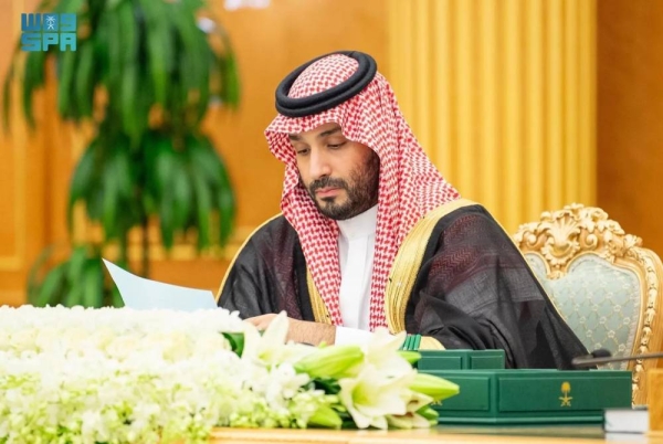 Crown Prince and Prime Minister Mohammed bin Salman chairs the weekly session of the Council of Ministers in Riyadh on Tuesday.
