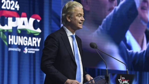 Chairman of the Dutch Freedom Party Geert Wilders speaks at the third Hungarian edition of the Conservative Political Action Conference