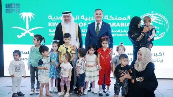 Dr. Abdullah Al-Rabeeah attends the inaugural ceremony of the Saudi Voluntary Program for Auditory Rehabilitation and Cochlear Implants in the Turkish city of Gaziantep on Tuesday.
