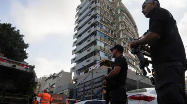 The attack hit a block of flats on the seashore