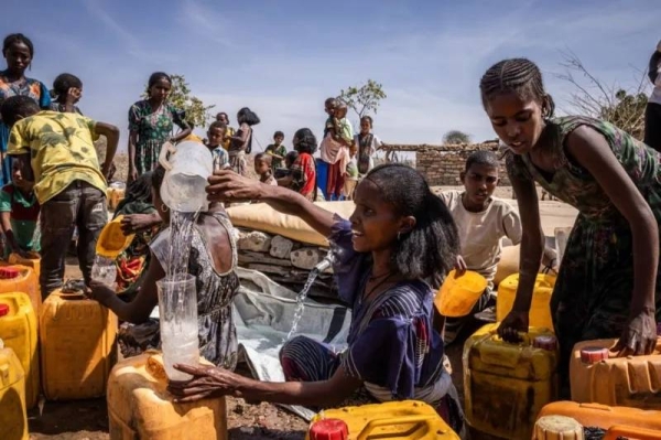 Camps provide security, food and water for the displaced population