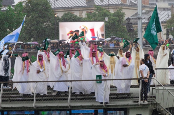 Saudi Arabia's delegation made a notable appearance at the opening ceremony, dressed in outfits reflecting the cultural heritage that the Kingdom's athletes proudly represent.