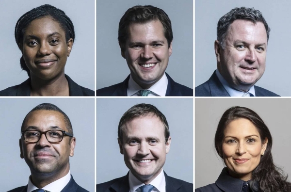 Six British lawmakers enter race to lead defeated Conservative Party