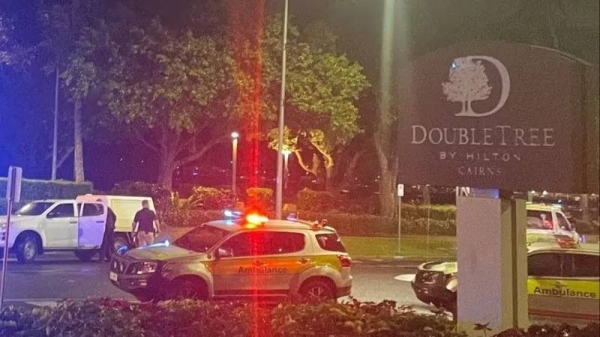 Emergency services rushed to evacuate the hotel in Cairns