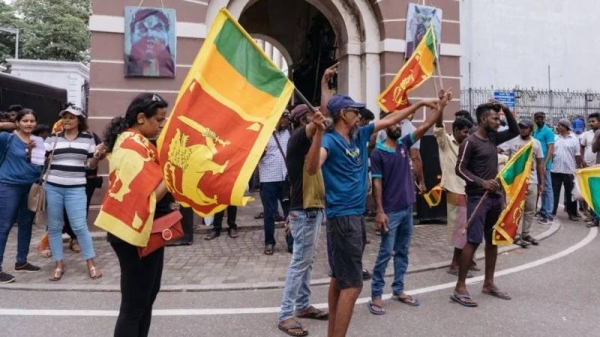 Protests calling on the Rajapaksas to resign carried on for months