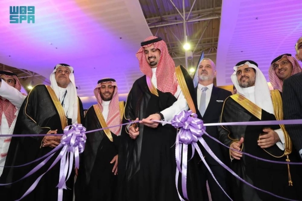 Riyadh Mayor Prince Faisal bin Ayyaf inaugurates the Saudi Infrastructure Summit and Exhibition in Riyadh on Tuesday.
