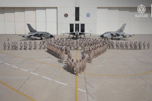 RSAF Commander Lieutenant General Turki bin Bandar bin Abdulaziz sees off the Saudi contingent at King Abdulaziz Air Base in the Eastern Sector.