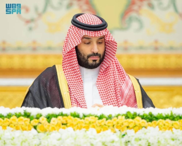 Crown Prince and Prime Minister Mohammed bin Salman chairs the Cabinet session in Riyadh on Tuesday.