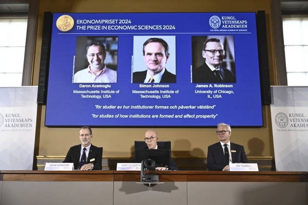 The latest Nobel Prize in economics was announced in Stockholm on October 14, 2024