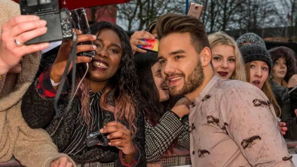 Liam Payne arriving at BBC Music Awards 2015