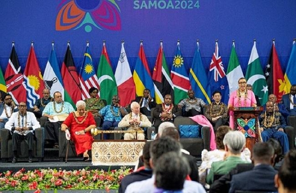 King Charles at the Commonwealth meeting in Samoa