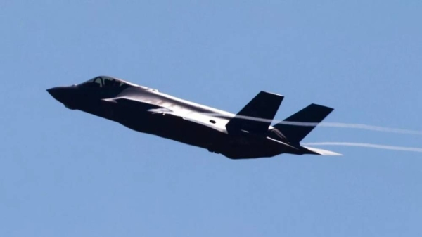 An F35 Fighter Jet, which the missiles can be installed into