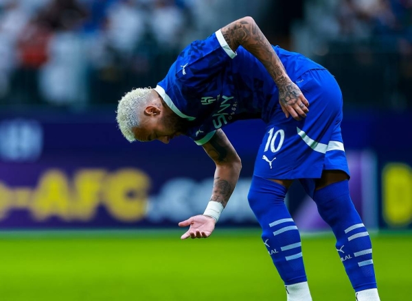 Neymar, who was introduced as a substitute for Abdullah Al Hamdan in the 58th minute, had to be replaced by Mohammed Al-Qahtani just before the end of regular time.