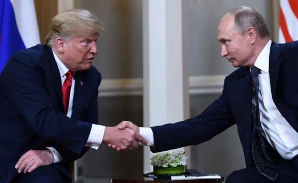 Donald Trump and Vladimir Putin in 2018
