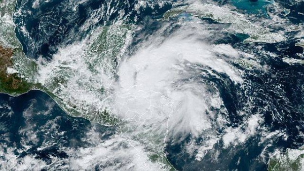 Tropical Storm Sara churns in the Caribbean Sea Thursday afternoon