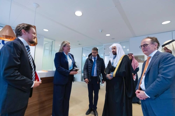 Saudi Minister of Justice Walid Al-Samaani during his visit to the headquarters of the Hague Conference on Private International Law (HCCH) in The Hague, Netherlands.