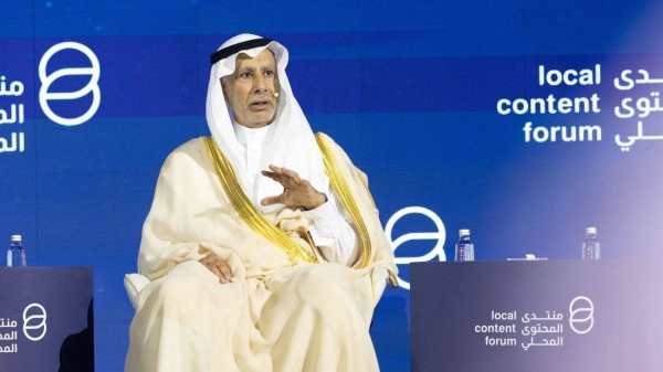 Eng. Ahmed Al-Ohali, Governor of the General Authority for Military Industries (GAMI), during a panel discussion at the 2024 Local Content Forum in Riyadh on Thursday.