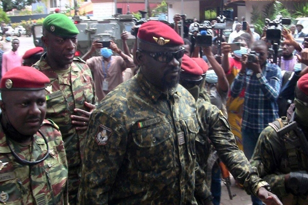 Guinea’s junta leader, Mamadi Doumbouya, who seized power in a 2021 coup