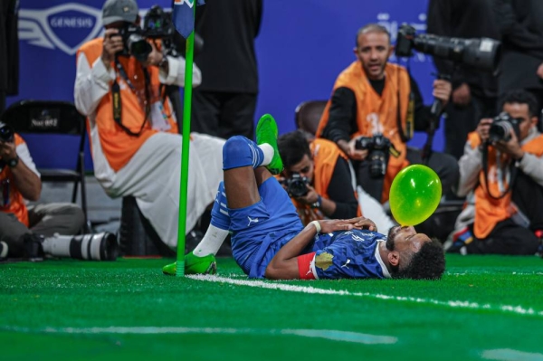 Ali Al-Bulayhi iconic celebration after his decisive goal in the 13th minute of added time.