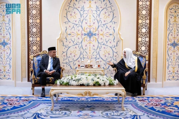 Muslim World League Secretary General Sheikh Muhammad Al-Issa holds talks with Indonesian People's Consultative Assembly Speaker Ahmad Al-Muzani in Makkah.


