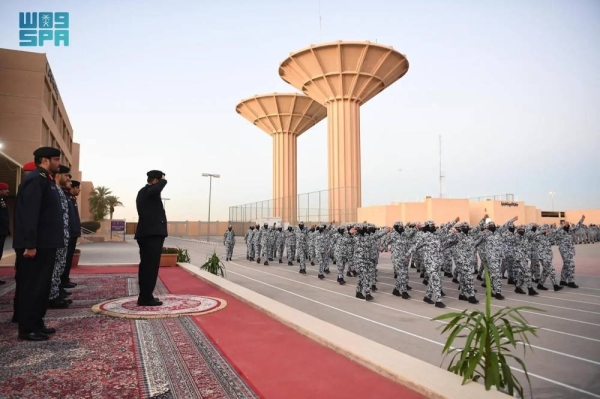 Maj. Gen. Dr. Ali Al-Duaij, director general of King Fahd Security College, attends the 'Long Walk' project for the staff of the Women's Security Training Institute in Riyadh on Thursday.