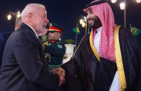 Saudi Crown Prince and Prime Minister Mohammed Bin Salman and Brazilian President Luiz Inácio Lula da Silva during their talks in Riyadh in November 2023 (File photo).