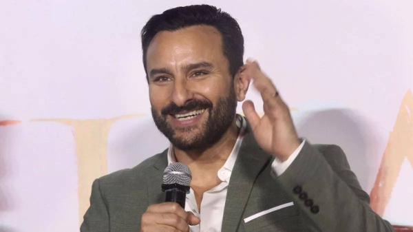 Bollywood actor Saif Ali Khan attends the trailer launch of his film Tanhaji in Mumbai, India, Nov. 19, 2019