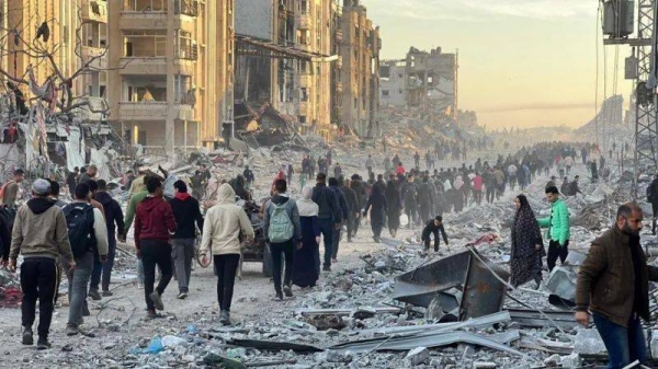 Palestinians have started returning to what is left of their homes in Jabalia