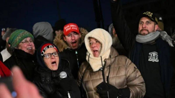 There were celebratory scenes outside the Washington DC jail where many of those arrested over the Capitol riot have been held