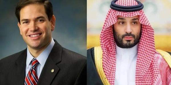 Saudi crown prince and US secretary of state discuss over phone ways to enhance cooperation