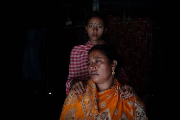 Kakoli Das and her daughter Isha, who tragically lost their son and brother when he drowned while going to a neighbor