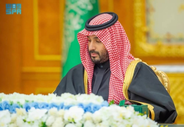 Crown Prince and Prime Minister Mohammed bin Salman chairs the Cabinet session in Riyadh on Tuesday.