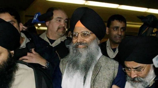 Ripudaman Singh Malik pictured here leaving a Vancouver court in 2005 after he was found not guilty of murder