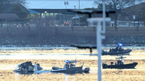 A large search-and-rescue operation was under way in the nearby Potomac River.
