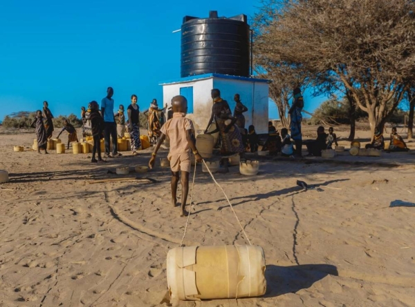 A rural groundwater borehole water supply in Turkana, Kenya, funded in part by USAID and supported by the Mortenson Center at the University of Colorado Boulder