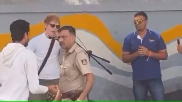 A video showing a local police officer unplugging Sheeran's microphone on Bengaluru's Church Street -- a crowded shopping and entertainment area -- has since gone viral.